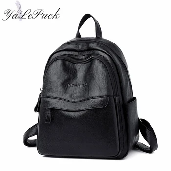 Новый Женский кожаный рюкзак, Дизайнерские сумки через плечо для женщин 2023, школьные сумки для девочек-подростков Mochila Feminina