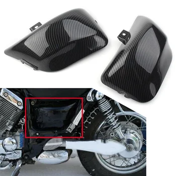 Углеродное Волокно ABS Мотоциклетный Обтекатель Боковая Защита Крышки Батарейного Отсека Левый + Правый 2 шт. для Yamaha Virago 400 500 535 XV400 XV500 XV535