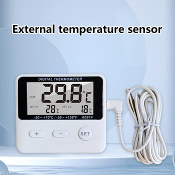 Цифровой сигнальный термометр Цифровой внутренний наружный термометр Гигрометр ЖК-дисплей с внешним датчиком