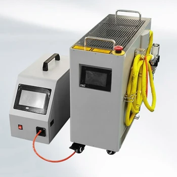 Мини-волоконно-лазерный сварочный аппарат воздушного охлаждения с автоматической системой подачи AccTek 1500 Вт для сварки металла