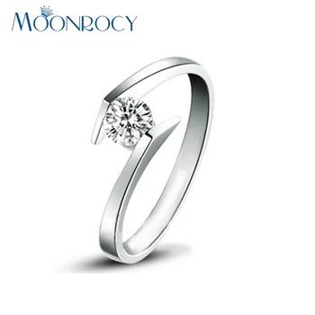 MOONROCY, прямая доставка, Модное обручальное кольцо, кубический цирконий, Австрийский кристалл, кольца, обручальное кольцо для женщин, ювелирные изделия