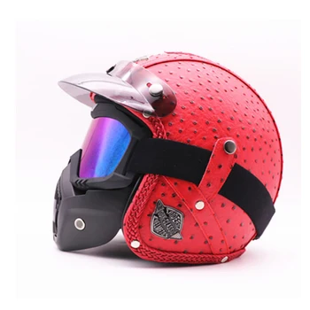 Мотоциклетный шлем для скутера 3/4 с открытым лицом halmet для мотокросса Винтажный шлем Moto Casque Casco motocicleta Capacete для Harley halmet