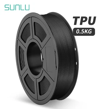 SUNLU TPU 95A Мягкая 3D нить 1,75 мм 0,5 кг Без запаха, Высокая бесшумность, Хорошие антивозрастные Медицинские принадлежности, Игрушки для печати, обувь