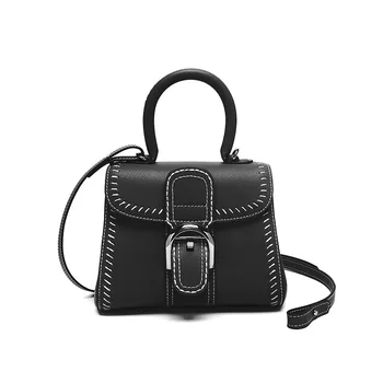 Женская сумка с пряжкой в виде подковы 2022, модная классическая сумка ручной работы из саржевой кожи, женская сумка через плечо