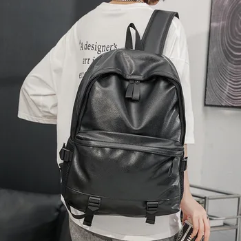 Повседневный Модный Мужской рюкзак из твердой кожи с мягкой спинкой, рюкзак для путешествий на открытом воздухе, Большие вместительные школьные сумки, легкие сумки для ноутбуков