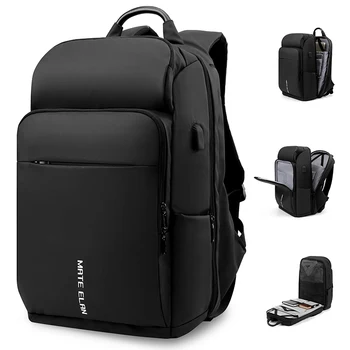 Мужской рюкзак для путешествий, USB-зарядка, Роскошная сумка, 17 дюймов, Большая емкость, Спортивный рюкзак для кемпинга с разделением влаги и сухости