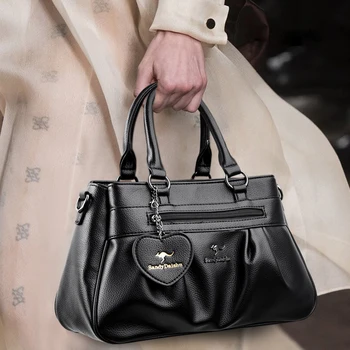 Роскошные винтажные женские сумки на плечо с верхней ручкой, дизайнерские 3 слоя кожаных сумок для рук, большая вместительная сумка-тоут для женщин