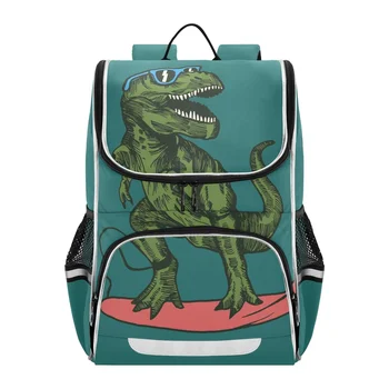 Новый школьный Детский рюкзак Для мальчиков и девочек, Начальная Радужная Мультяшная сумка с динозавром, Книжная сумка с несколькими карманами, японские Рюкзаки