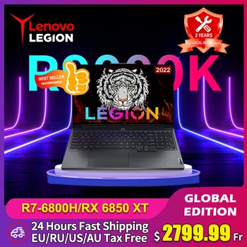 Lenovo Legion R9000K 2022 16 дюймов Игровой Ноутбук Amd Ryzen 7 6800H RX 6850M XT 12G 32G DDR5/1T SSD 1080P HD Камера Ноутбук