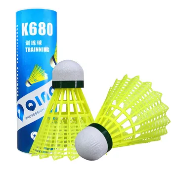 5 трубок QIAO нейлон бадминтон король выносливости тренировочный мяч K680 желтый 30 шт.