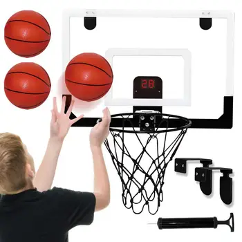 Электронное баскетбольное кольцо над дверью, Баскетбольное мини-кольцо, детская игрушка для занятий баскетболом, аксессуары для тренировок в баскетбол включают