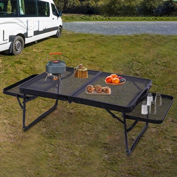 Складной стол для кемпинга, Портативный стол для пикника на открытом воздухе, рулонный стол, Алюминий 36,2 