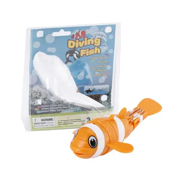 Забавная Милая Гибкая Детская игрушка для купания Оранжевая Рыба для дайвинга, плавающая с регулируемым углом наклона хвоста