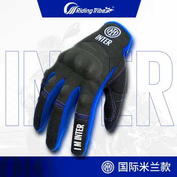 Новые Мотоциклетные перчатки Inter Milan, Ветрозащитные водонепроницаемые Мотоциклетные мужские перчатки для езды на мотоцикле, перчатки для мотокросса с сенсорным экраном, зимние