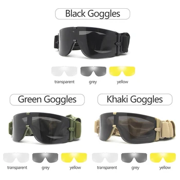 Армейские тактические очки X800, очки спецназа, Пуленепробиваемые очки для стрельбы, Шлем от ветра и песка, защитные очки