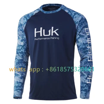Huk Мужская Рубашка Icon X Camo с длинным рукавом для Рыбалки с Защитой от Ультрафиолета Upf 50 Camisa Pesca Angeln Bekleidung Wear 2023