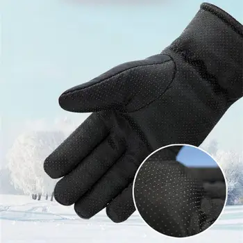 Лыжные перчатки, 1 пара, простая защита рук, плюшевая подкладка, велосипедные теплые варежки для бега, катания на лыжах, для выхода на улицу