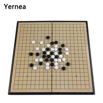 Yernea, магнитная Складная шахматная доска для игры в Го, Игровые фигуры, Большая магнитная Складная Шахматная доска, Набор 37*37* 2 см, развлекательный подарок