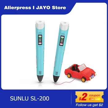 SUNLU 3D Печатающая ручка SL-200 для детей и взрослых, ручка для 3D рисования, Поддерживающая нить PLA/ABS 1,75 мм, детский Рождественский подарок