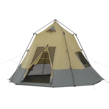 Палатка-вигвам быстрого приготовления DCLOUD 12' X 12', 7 спальных мест, Кемпинг для семейной вечеринки, Оборудование Для кемпинга На крыше