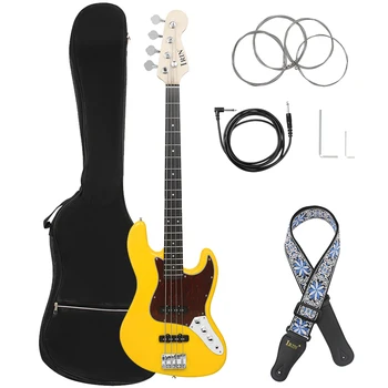 4-Струнная Бас-Гитара 20 Ладов Sapele Electric Bass Guitarra С Сумкой Струнный Ремень Кабель Необходимые Гитарные Запчасти и Аксессуары