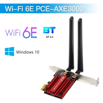 Wi-Fi 6E Intel AX210 Bluetooth5.3 Беспроводной WiFi Адаптер PCIe 2,4/5/6 ГГц 5374 Мбит/с WiFi Сетевая карта MU-MIMO 802.11ax Windows 10