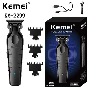 1200 мА Перезаряжаемый Беспроводной Триммер для волос Kemei km-2299 USB С быстрой зарядкой, Лезвия для Парикмахерской машинки, Резак для волос