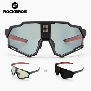 ROCKBROS Поляризованные солнцезащитные очки Велосипедные Очки С электронным изменением цвета Очки UV400 Safety Bike Велосипедные очки Спортивные очки
