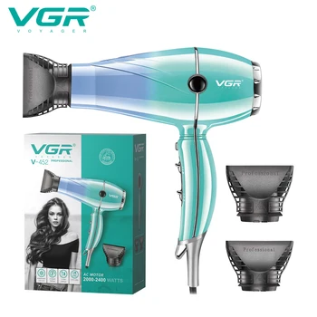 VGR Фен для волос Профессиональный Салонный 2400 Вт Высокой мощности Защита от перегрева Сильный ветер Парикмахерская Сушка Уход За Волосами Инструмент Для Укладки V-452