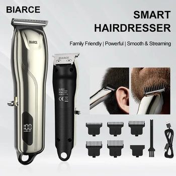 BIARCE Машинка для Стрижки волос, Машинка для стрижки бороды, Электробритва для мужчин, мощный профессиональный резак для парикмахера, парикмахерская
