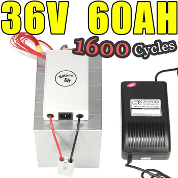 36v 60ah lifepo4 аккумулятор для электрического велосипеда аккумуляторная батарея для скутера ebike 2000w