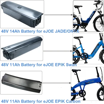 Аккумулятор для Электровелосипеда 48V 11Ah 48V 14Ah Литий-ионный Складной Электрический Велосипедный Аккумулятор для Пригородных поездок eJOE JADE ONYX EPIK Swan Carbon
