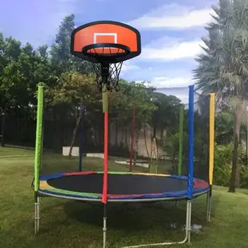 Баскетбольное кольцо для Батута, Баскетбольная тренировочная игрушка с кронштейном, Баскетбольные ворота для мальчиков, сад, дети всех возрастов, задний двор