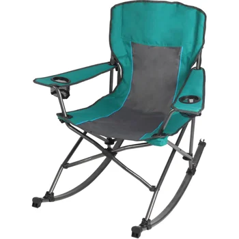 Складное Комфортное Походное Кресло-качалка Ozark Trail, Зеленое, Вместимостью 300 фунтов, Складное Кресло Для взрослых, Пляжное Кресло С откидной спинкой