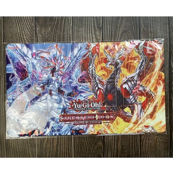 Карточный коврик Yu-Gi-Oh Mirrorjade the Iceblade & Lubellion the Searing Dragon На заказ, Игровой коврик YGO Mat MTG KMC TCG YuGiOh MAT-335