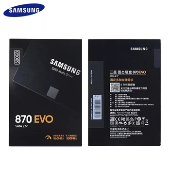 SAMSUNG 1 ТБ 2,5 Дюймовый SSD-накопитель 2 ТБ 870 EVO 500 ГБ Внутренний твердотельный диск 250 ГБ HDD Жесткий Диск SATA Для Ноутбука Настольный ПК