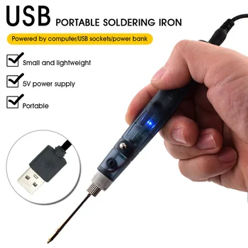 Портативный USB-паяльник, Профессиональные Электронагревательные инструменты, Переделка с индикаторной лампой, Ручка, Сварочный пистолет, инструмент для ремонта BGA