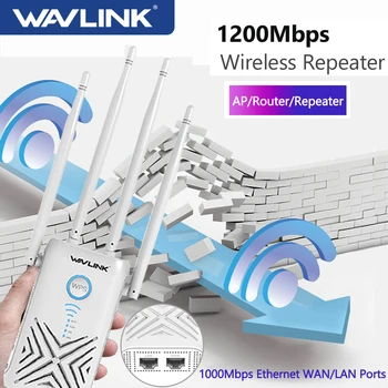 Wavlink 5G WiFi ретранслятор Беспроводной WiFi усилитель сигнала WiFi Расширитель сети Wi Fi Усилитель 1200 Мбит/с Дальний Wi-Fi ретранслятор
