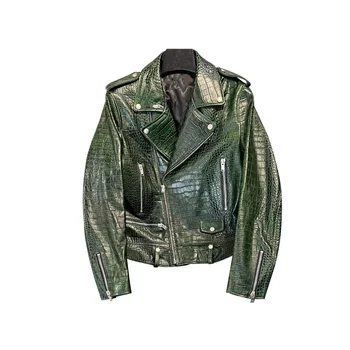 NIGO Зеленая Кожаная куртка, Пальто Ngvp #nigo5749